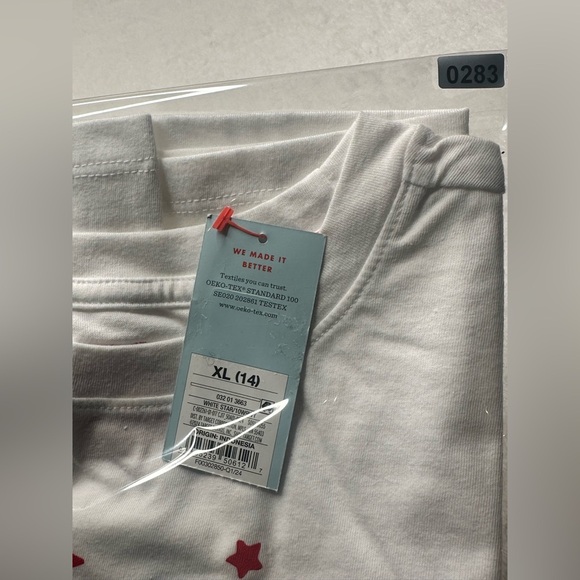 Cat and Jack Girls Size XS (14) Sequin Shirt 4th of July Stars Red Blue White - Picture 6 of 6